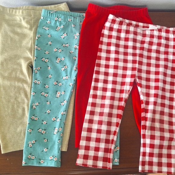 Colorful Girl's Leggings Lot of 4 Size 12-18 Months - Picture 2 of 4